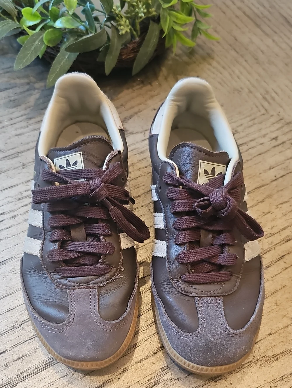 Brown Adidas Samba Size 4.5
